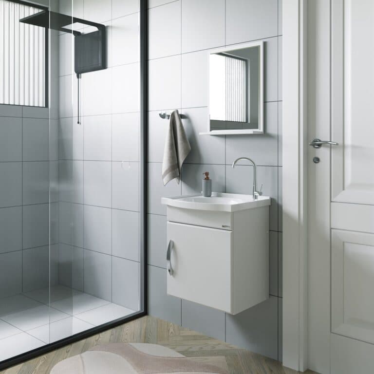 GABINETE BANHEIRO SIENA 0,39M BRANCO