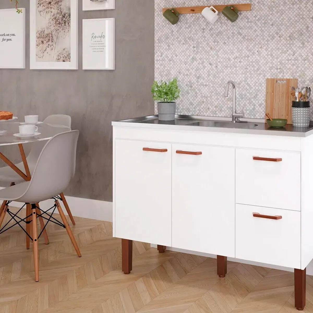 MGM GABINETE COZINHA 1,14MTS SLIM - 2