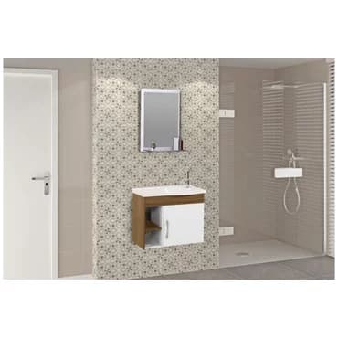 GABINETE BANHEIRO TURIM 0,55M 2 NICHOS NOGAL - 2