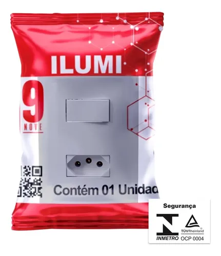 CONJUNTO ELÉTRICO 1 INTERRUPTOR + 1 TOMADA 10A - 1