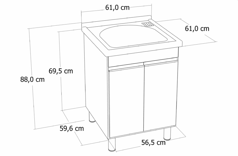 KIT LAVANDERIA AMÉLIA 61CM - 2