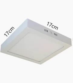 PLAFON LED SOBREPOR 12W QUADRADO 17X17CM BIVOLT